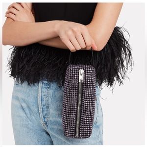 Alexander Wang rhinestone pencil case clutch bag - purple